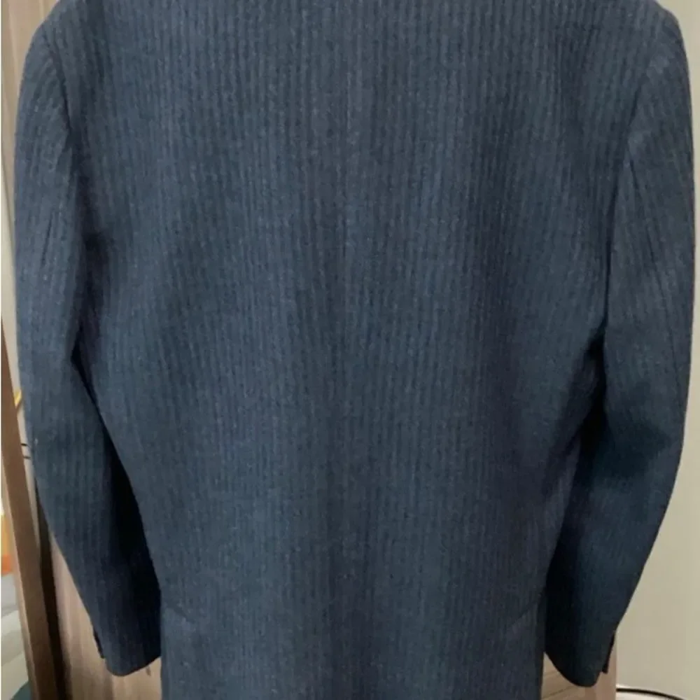 Kroon Sports Coat Jacket Men’s Color Blue Size 40R Black Stripes Three button - Picture 2 of 12